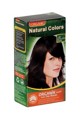 Natural Colors Organik İçerikli Saç Boyası 4D Koyu Altın Kahve