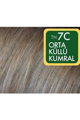 Natural Colors Organik İçerikli Saç Boyası 7C Orta Küllü Kumral - 2