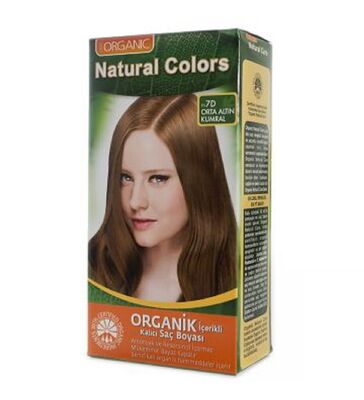 Natural Colors Organik İçerikli Saç Boyası 7D Orta Altın Kumral