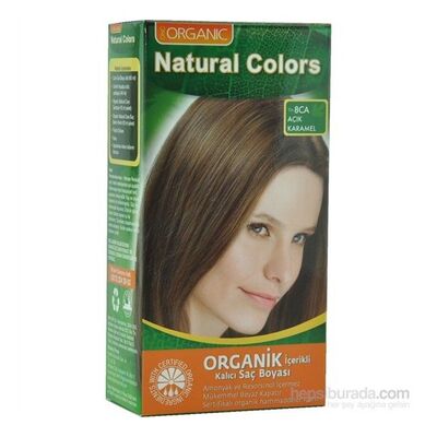 Natural Colors Organik İçerikli Saç Boyası 8CA Açık Karamel