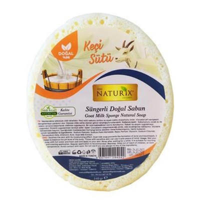 Naturix Süngerli Doğal Keçi Sütü Sabun 150 g - 1