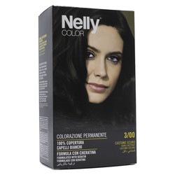 Nelly Color Hair Dye Scuro Dark Chestnut 3/00 - Koyu Kestane Saç Boyası 3/00 - Nelly Professional