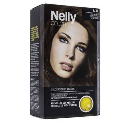 Nelly Color Hair Dye Blond Caramel 6/34- Sarı Karamel Saç Boyası 6/34