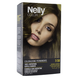 Nelly Color Hair Dye Medium Golden Blonde 7/30- Orta Altın Sarı Saç Boyası 7/30 - 1