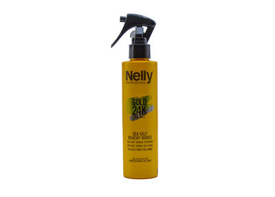 Nelly Professional Gold 24K Sea Salt Beachy Waves Spray- 24K Deniz Tuzu Etkili Dalgalı Saçlar 200 ml - 1