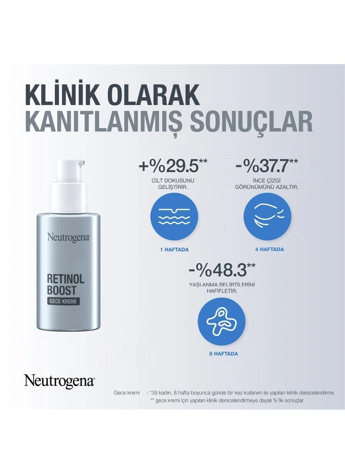Neutrogena Retinol Boost Yaşlanma Karşıtı Gece Kremi 50 ml