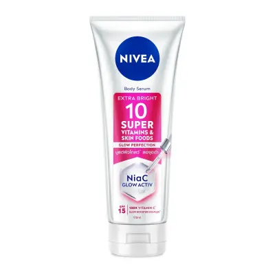 Nivea 10 Super Vitamins Spf 15 Mükemmel Aydınlık Vücut Serumu 170 ml - 1