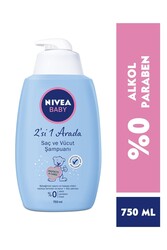 Nivea - Nivea Baby 2'si 1 Arada Saç ve Vücut Şampuanı 750 ml