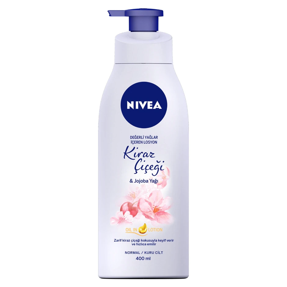 Nivea Değerli Yağlar İçeren Losyon Kiraz Çiçeği & Jojoba Yağı 400 ml - Nivea