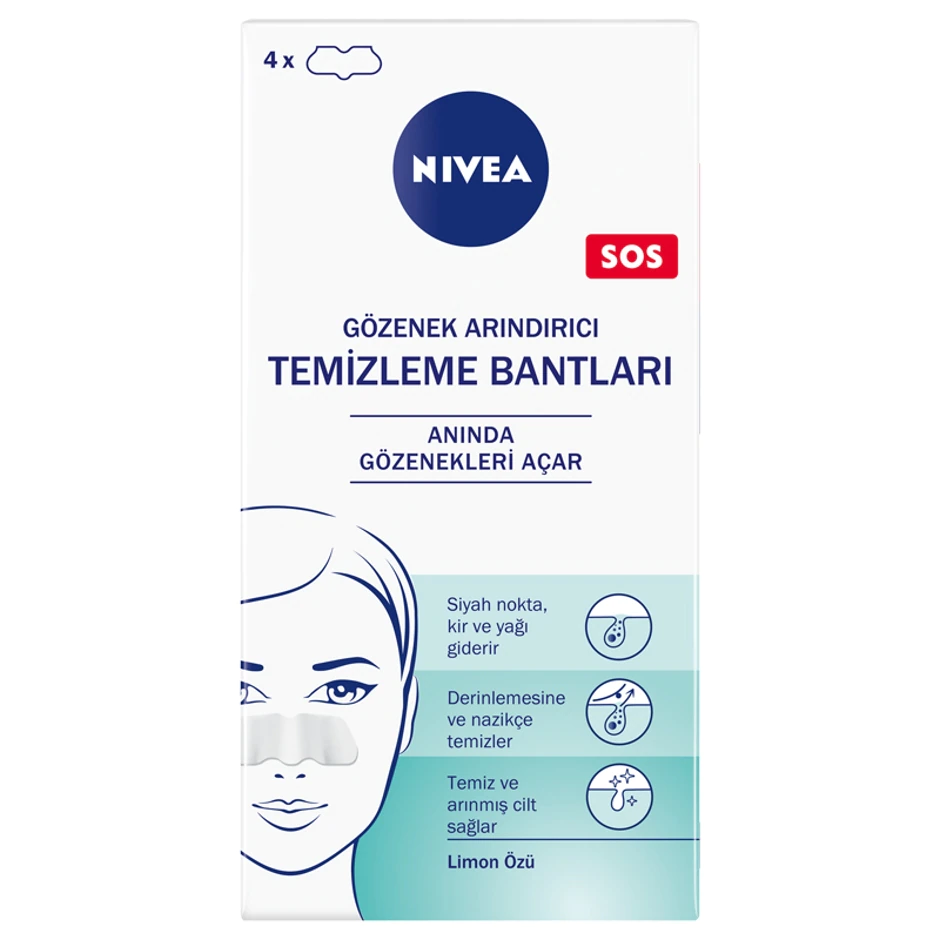 Nivea Gözenek Arındırıcı Temizleme Bantları 4 Adet - Nivea