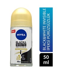 Nivea Black&White İpeksi Pürüzsüzlük Roll-On 50 ml - Nivea