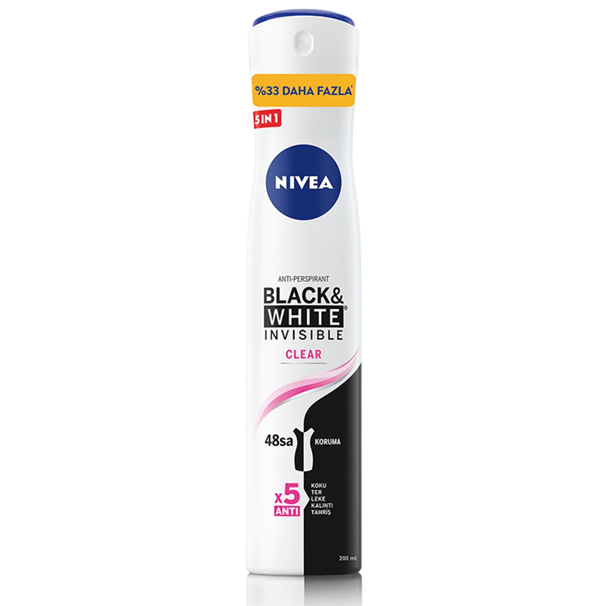 Nivea Women Black White Invisible Original Deodorant 200 ml - Nivea