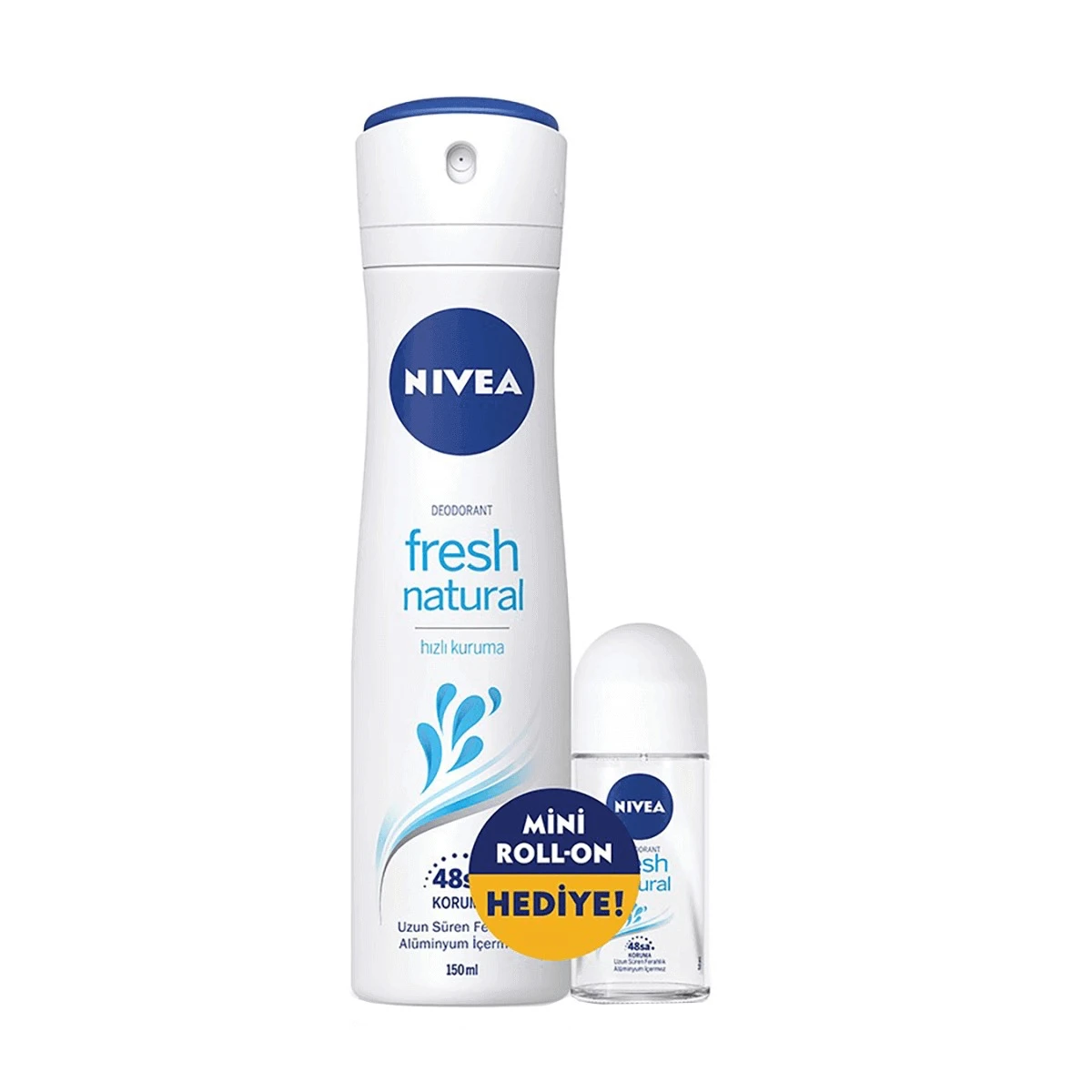 Nivea - Nivea Women Fresh Natural Deodorant 150 ml + Roll On 25 ml