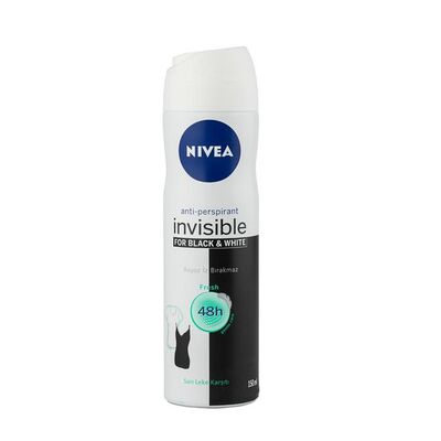 Nivea Invisible Black & White Fresh Kadın Deodorant Sprey 150 ml - 1