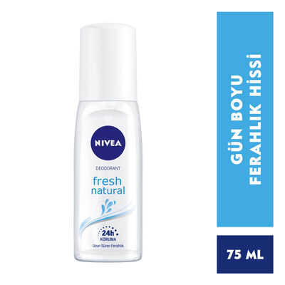 Nivea Fresh Natural Pump Sprey Pudrasız 75 ml - 1