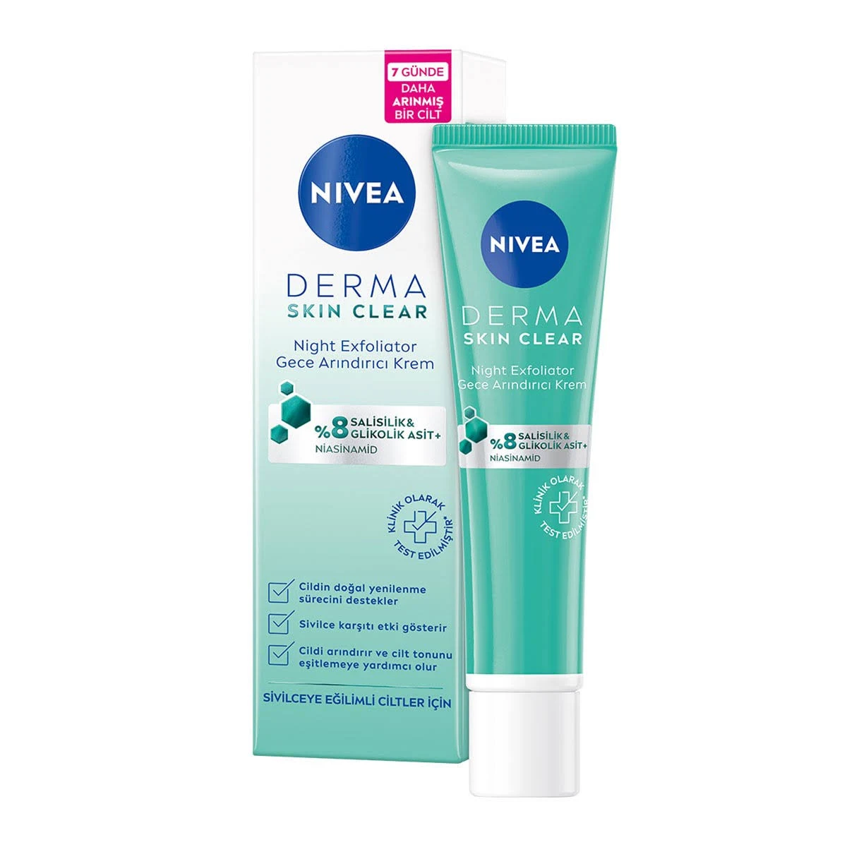 Nivea Derma Skin Clear Gece Arındırıcı Krem 40 ml