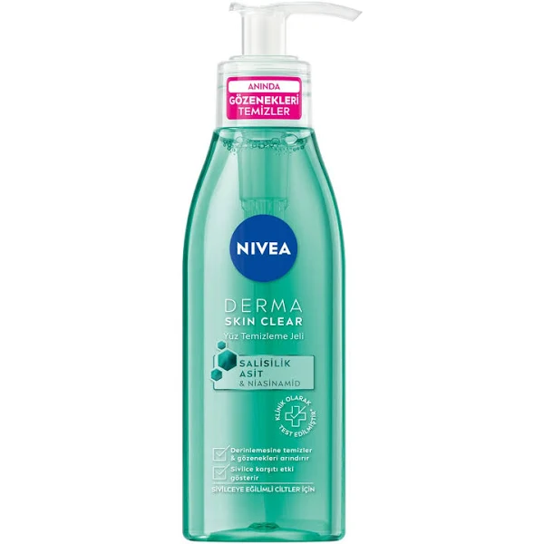 Nivea Derma Skin Clear Yüz Temizleme Jeli 150 ml - Thumbnail