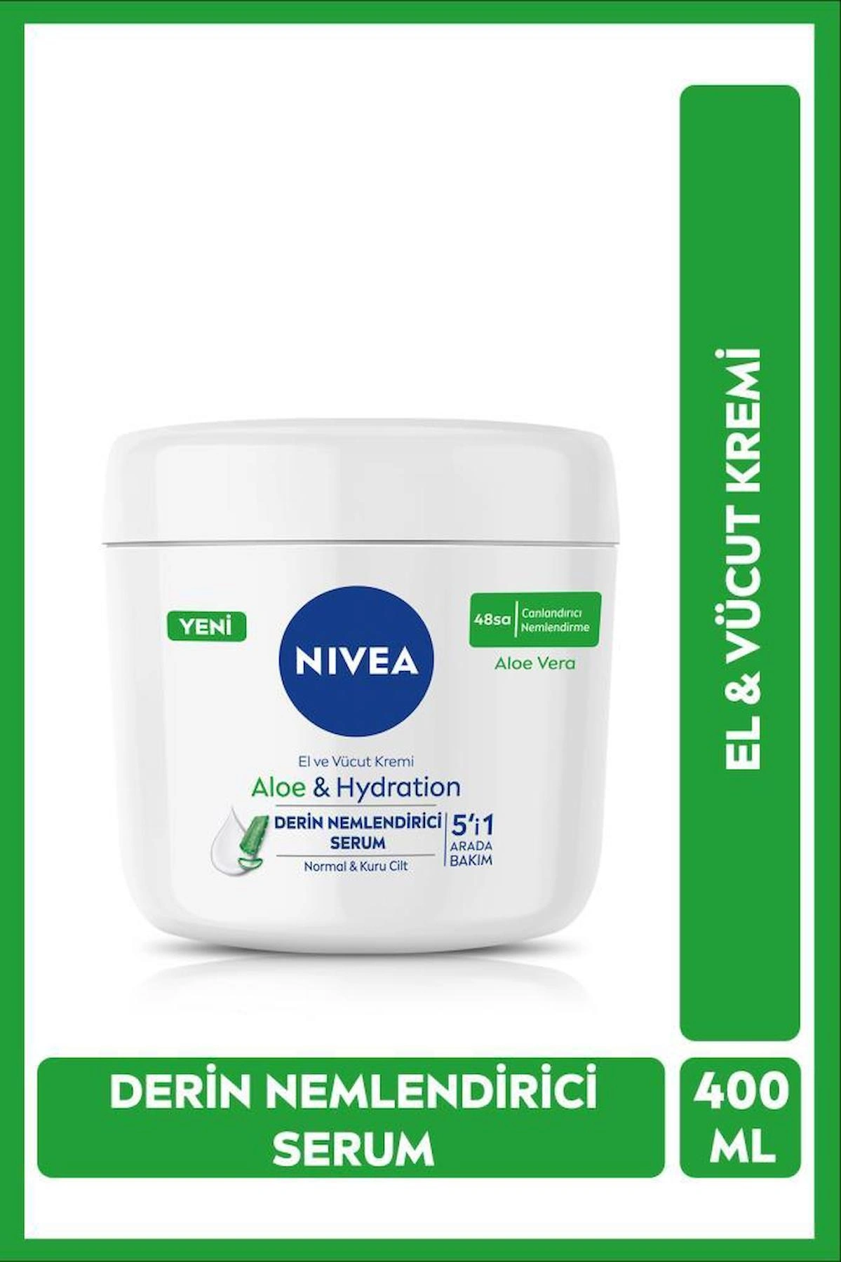 Nivea Aloe Vera El ve Vücut Kremi 400 ml - Thumbnail