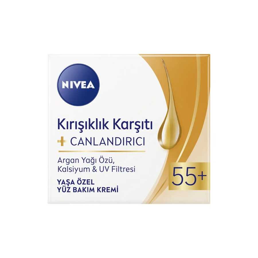  Nivea Kırışıklık Karşıtı Canlandırıcı 55+ Yaşa Özel Yüz Kremi 50 Ml