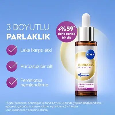 Nivea Luminous630 Skin Glow Anında Aydınlatıcı Serum 30 ml - 2