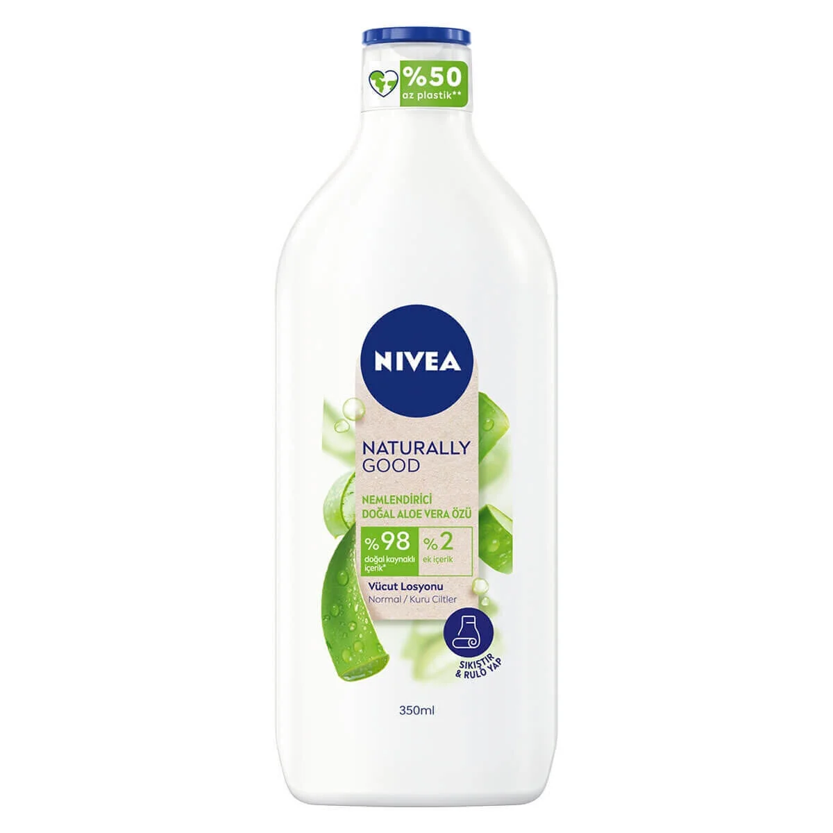 Nivea Body Naturally Good Vücut Losyonu Aloevera 350 ml - 1