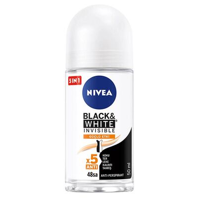 Nivea Black & White Invisible Güçlü Etki 48H Kadın Roll-On 50 ml - 2
