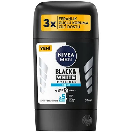 Nivea Men Black White Invisible Fresh Deostick 50 ml - Nivea