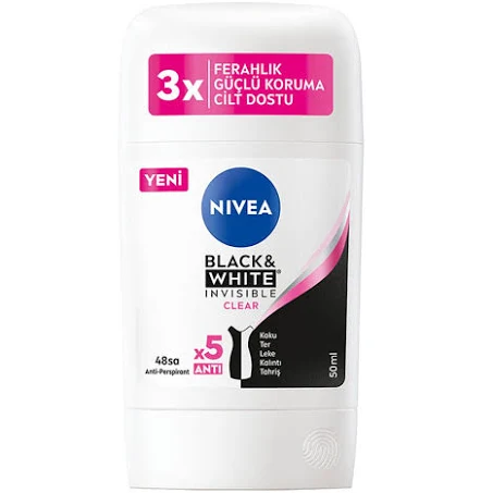 Nivea - Nivea Black White Invisible Clear Women Deostick 50 ml