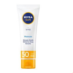 Nivea Sun UV Yüz Hassas Yatıştırıcı Spf 50 50 ml - Thumbnail
