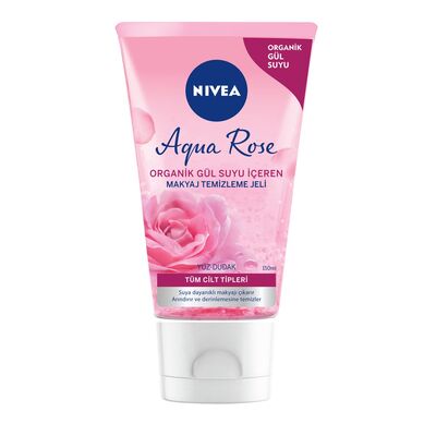 Nivea Aqua Rose Organik Gül Suyu İçeren Yüz Dudak Makyaj Temizleme Jeli 150 ml - 1