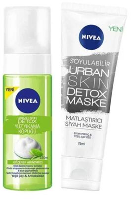 Nivea Urban Skin Detox Köpük + Siyah Maske Set