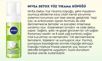 Nivea Urban Detox Yüz Yıkama Köpüğü 150 ml