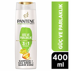 Pantene - Pantene Şampuan Güç ve Parlaklık 3'ü 1 Arada 400 ml