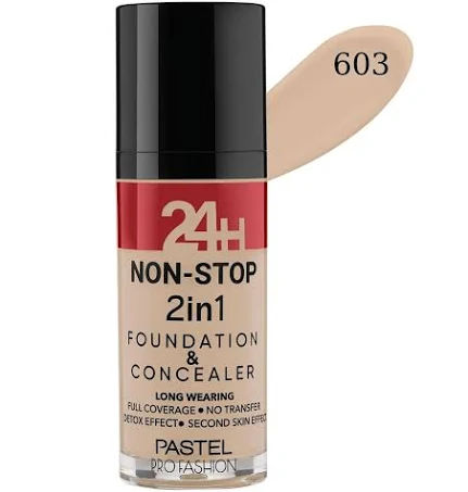 Pastel 24H Non-Stop 2in1 Fondöten 603 Ivory - Pastel