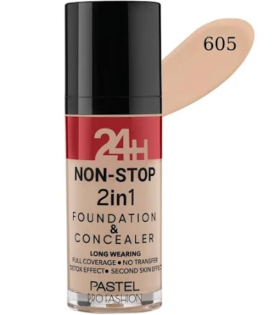 Pastel 24H Non-Stop 2in1 Fondöten 605 Sand - Pastel