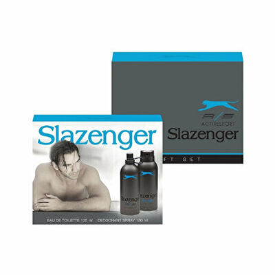 Slazenger Active Sport Mavi 125 ml + 150 ml Deodorant Erkek Parfümü Set - 1