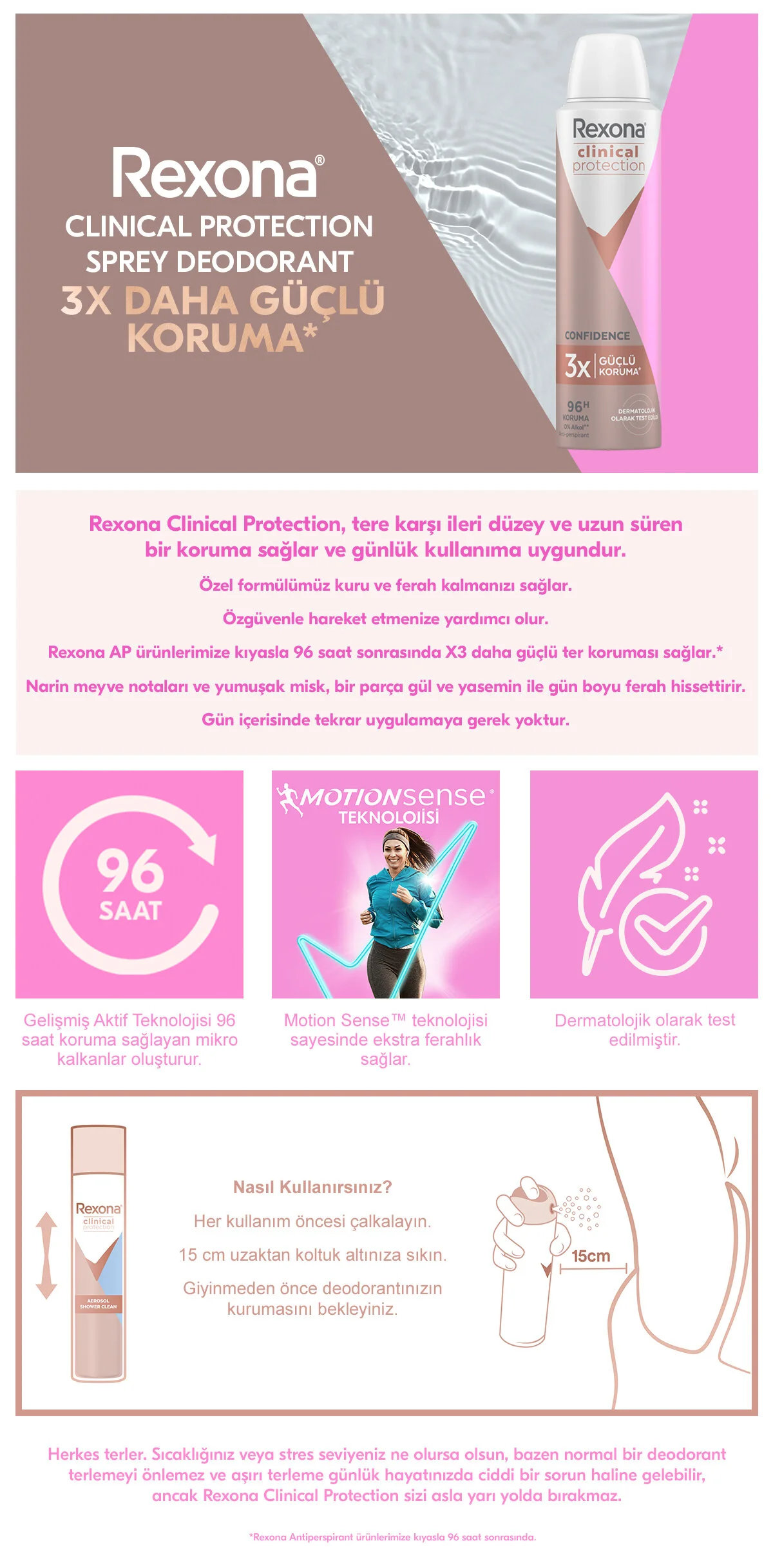 Rexona Clinical Protection Kadın Deodorant 150 ml - Thumbnail