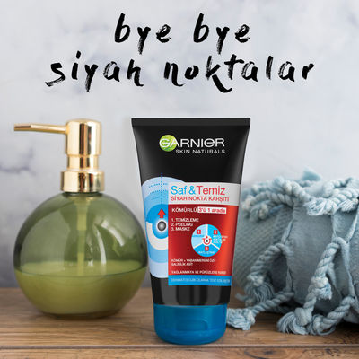 Garnier Saf & Temiz Siyah Nokta Karşiti Kömürlü 3'Ü 1 Arada 150 ml - 5