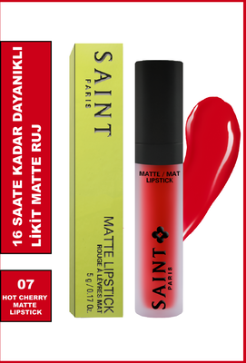 Saint Paris Matte Lipstick 07 Hot Cherry - 1