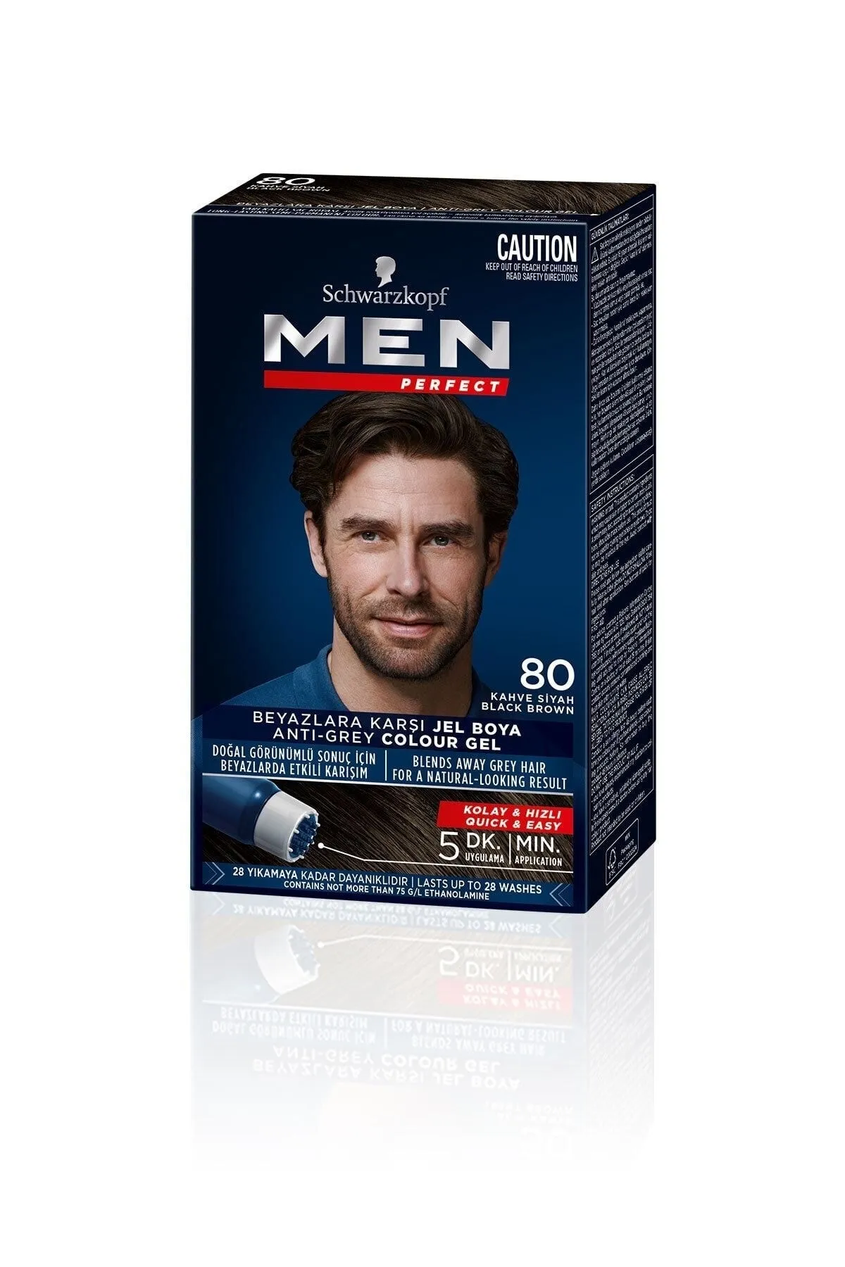 Schwarzkopf Perfect Men Saç Boyası 80 Kahve Siyah - Schwarzkopf