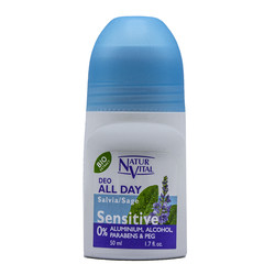 Natur Vital Sensitive Roll-On Deodorant All Day- Hassas Ciltler için Roll-on Deodorant 50 ml - Thumbnail
