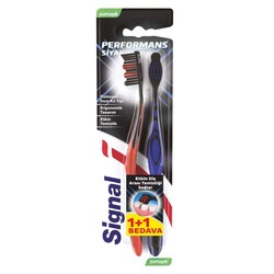 Signal Performans Siyah Yumuşak Diş Fırçası 1+1 - Signal