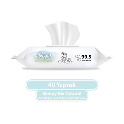 Sleepy - Sleepy Bio Natural Islak Bebek Bakım Havlusu 3*40