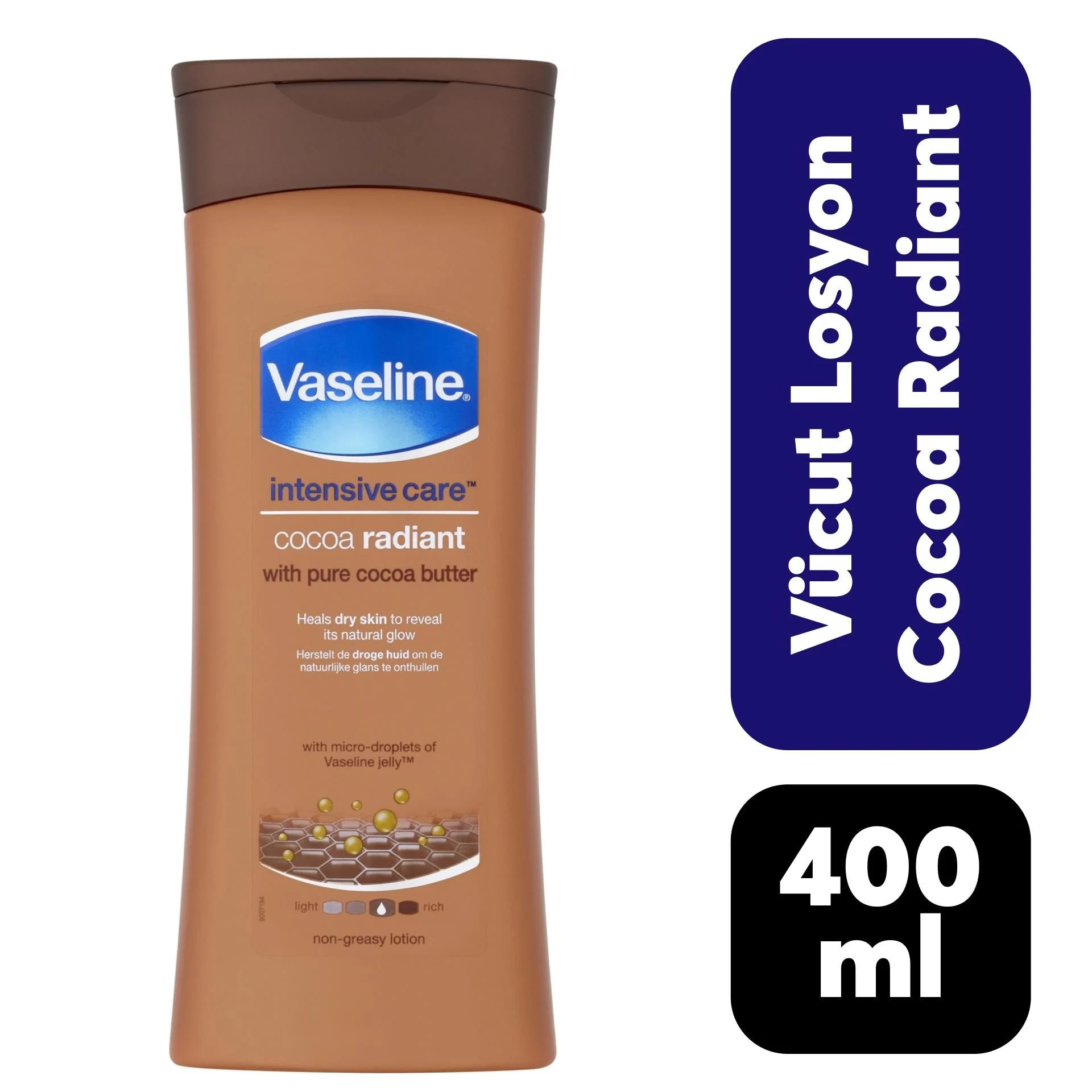 Vaseline Kakao Işıltısı Vücut Losyonu 400 ml - 1